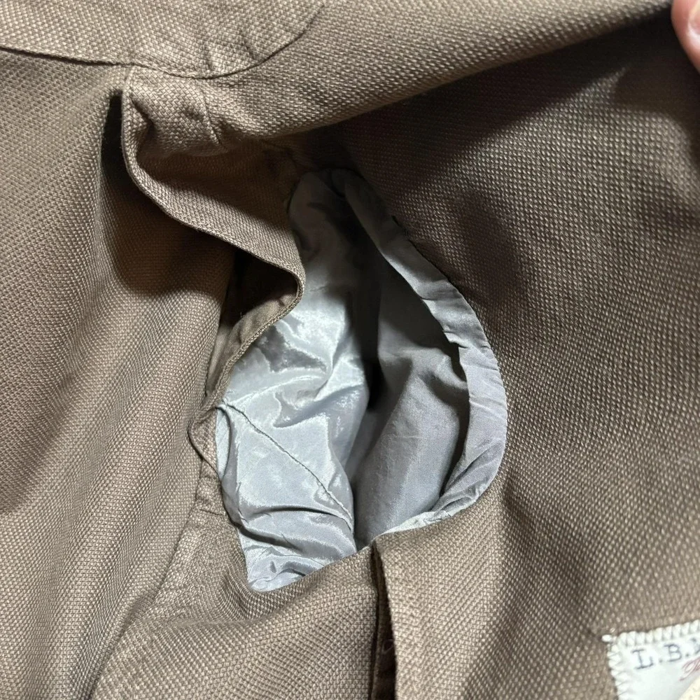 L.B.M. 1911 Blazer Mens Small 32-35 Brown Cotton Slim Fit Two Button Sport‎ Coat